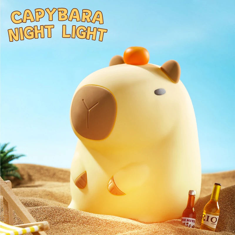 Orange Capybara Lamp