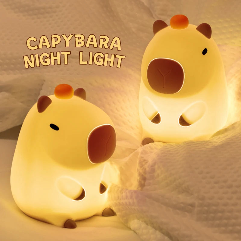 Orange Capybara Lamp