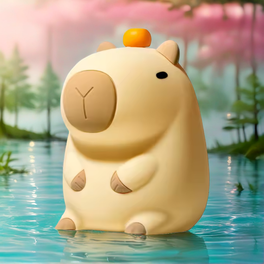 Orange Capybara Lamp